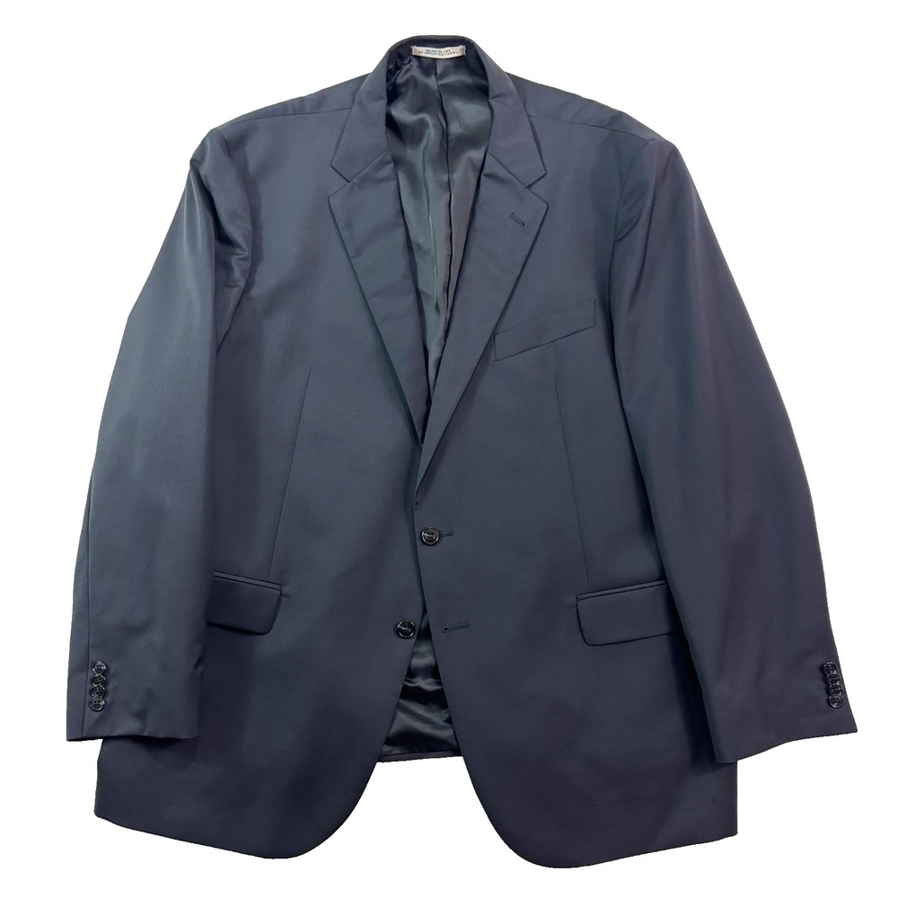 Joseph Abboud 50R Navy Blue Marzotto Wool Blazer Jacket Sport Suit Coat USA